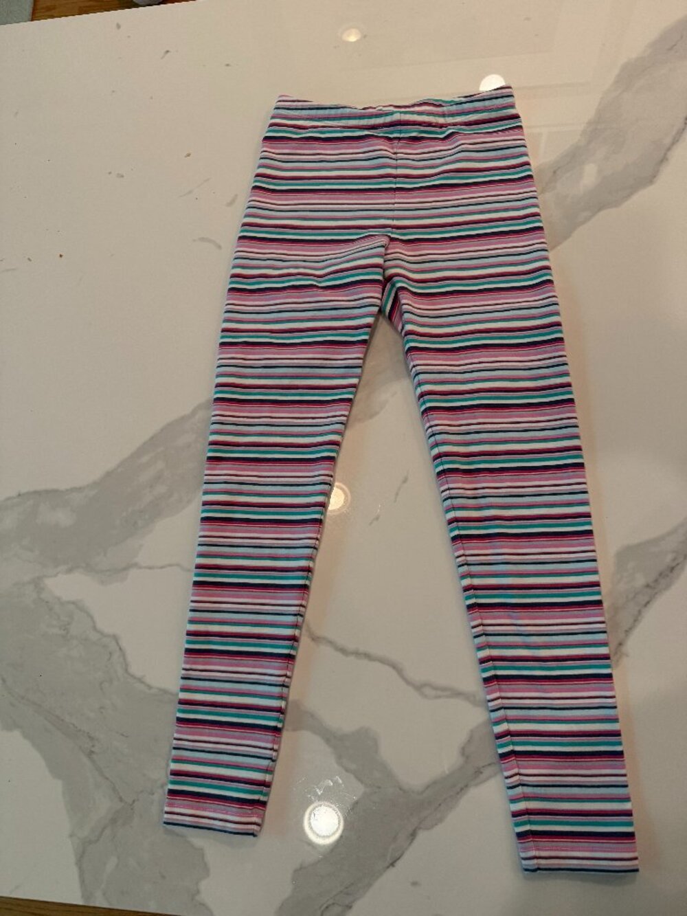 Tea Collection Striped Leggings (Blue Glow - 10)